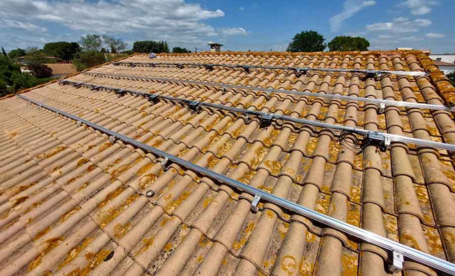 installation rails panneaux solaire, Jacou, SILICIUM MEDITERRANÉE