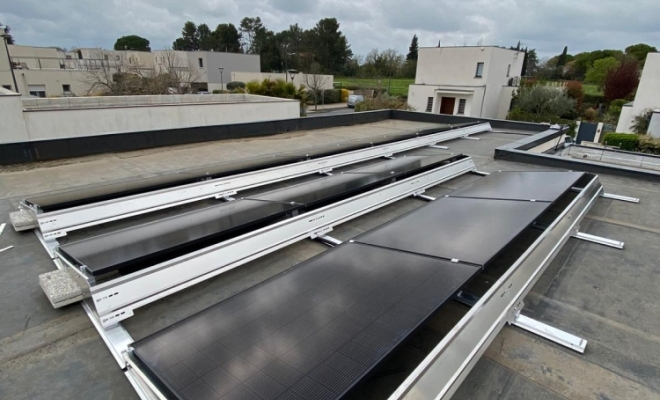 Installation d'une centrale photovoltaïque de 5.1 kWc AEG 425 Wc bi-verre/bi-facial à Laverune, Jacou, SILICIUM MEDITERRANÉE